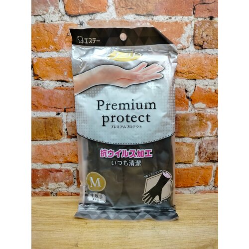ST Family Premium Protect Перчатки виниловые для бытовых и хозяйственных нужд средней толщины с антивирусной пропиткой Размер M