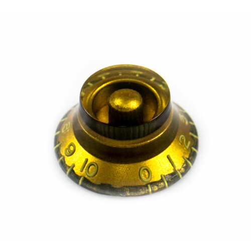 фото Ручка потенциометра hosco skg-160i/r, bell style, дюймовая, состаренная, золото