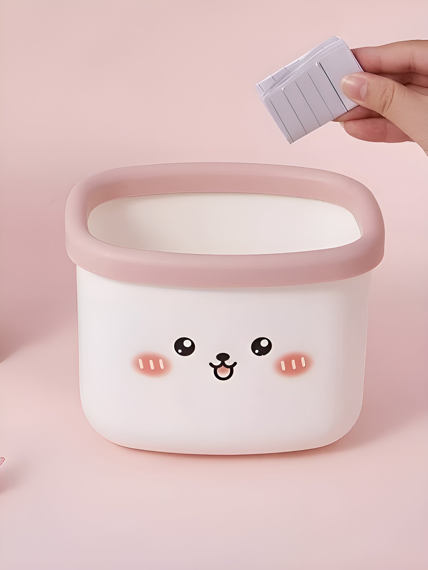 Мусорка настольная, ведро, корзина для мусора "Bunny", white