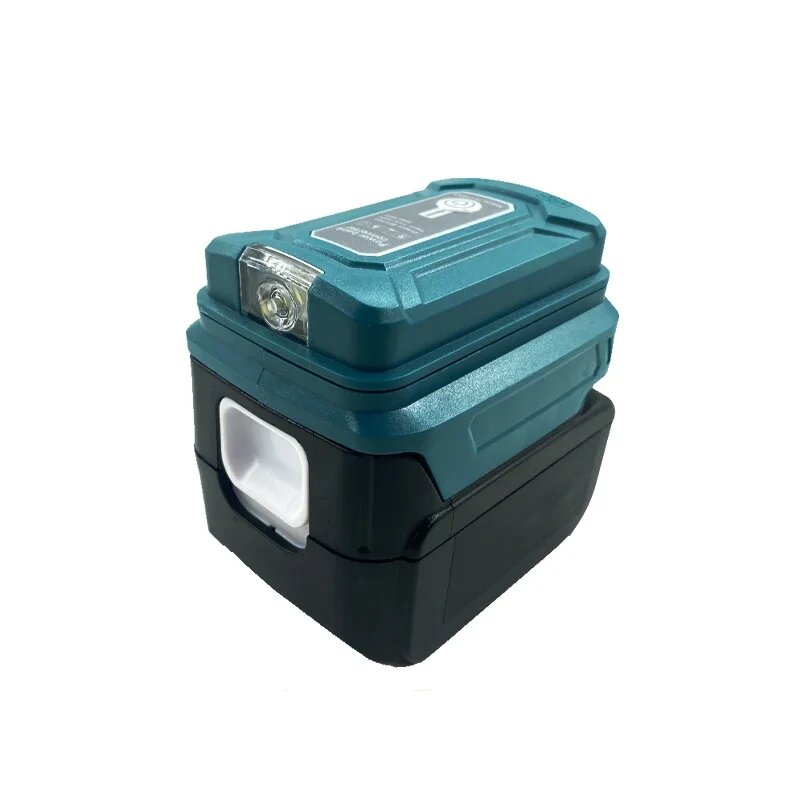 USB адаптер для аккумулятора Makita ZWINCKY с фонариком, Синий — фото 1