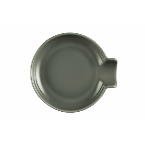 Подставка под ложку, 13,5х12 см фарфор P, серо-зеленая, Indulgence