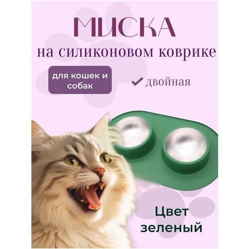 Миска на силиковом коврике