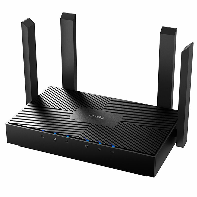 Cudy WR3000 Wi-Fi роутер AX3000, 2,4/5 ГГц, до 2976 Мбит/с, LAN 3x1 Гбит/с, WAN 1x1 Гбит/с, IPv6, черный, 4 антенны
