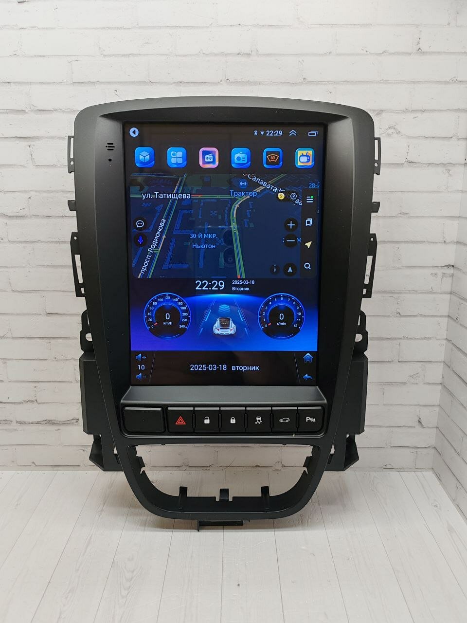 Магнитола андроид Тесла (Tesla), 8-ядер по 2,2ГГц, 4/64гб, CarPlay, Android-Auto, для Опель Астра J (Opel Astra J)