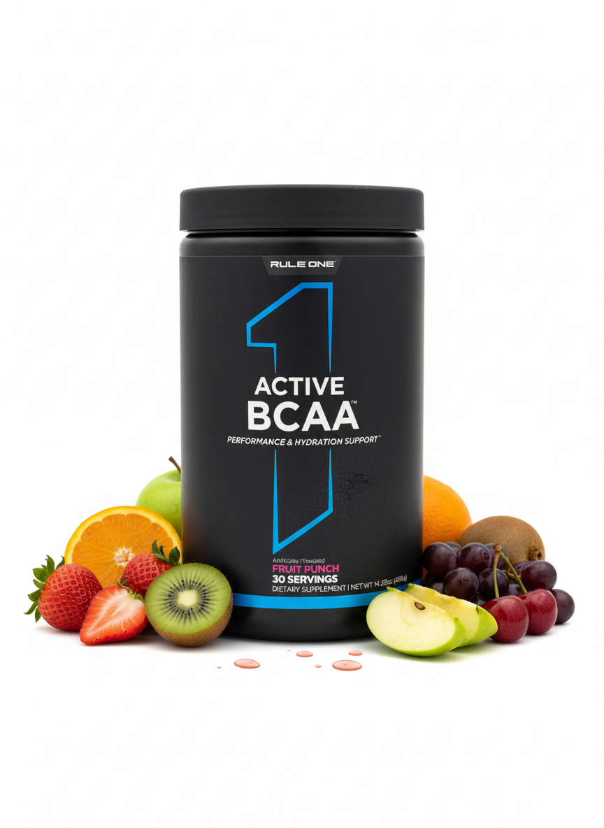 Rule1 Active BCAA, порошок, 30 порций, Fruit punch, фруктвовый пунж