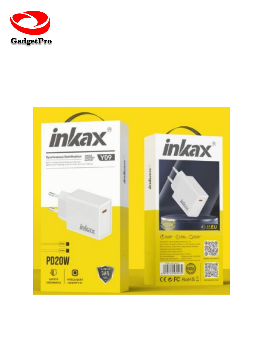 Сетевое зарядное устройство Inkax Y09 20W: быстрая зарядка для смартфонов и планшетов