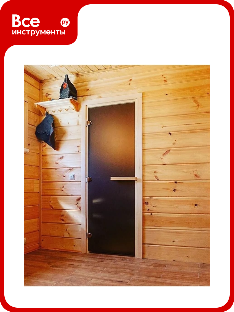 Дверь для бани DoorWood матовая бронза 2000x800 мм левая петли слева DW-00014742