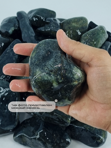 Изображение товара Камни для бани и сауны Нефрит шлифованный 40-80 мм 10 кг
