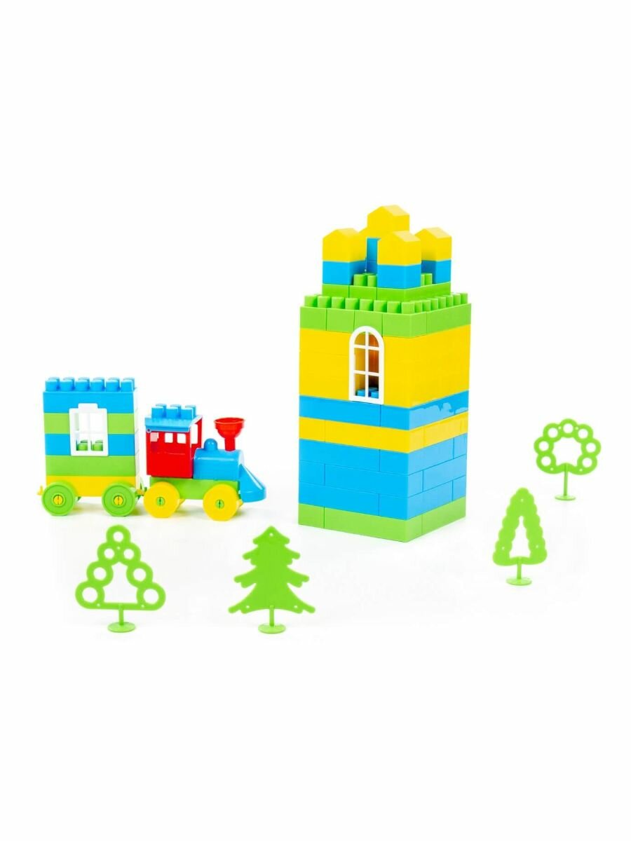 Конструктор крупный Строитель, 350 элементов — фото 1