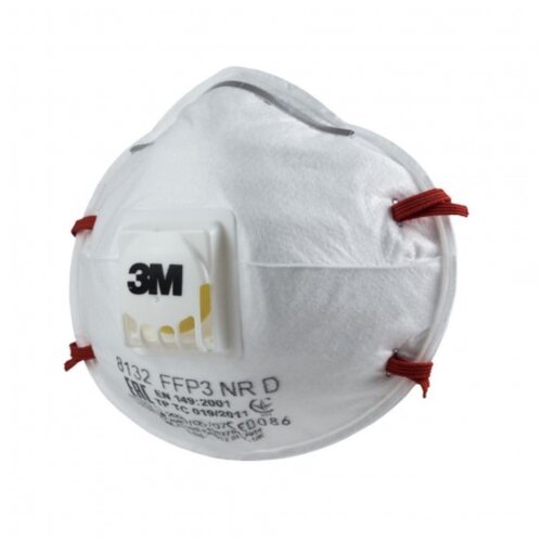 Респиратор маска 3М 8132 FFP3 защита от вирусов, бактерий, асбеста, токсичной и радиационной пыли, 20 шт респиратор 3m 8132 4 шт