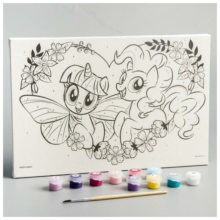 Картина по номерам «Сердце», My Little Pony, 20 х 30 см