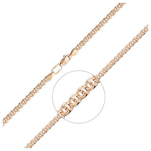 PLATINA jewelry Браслет из красного золота без камней 22-2705-040-1110-19, размер 20