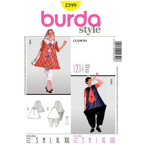 Выкройка Burda 2399-Клоуны