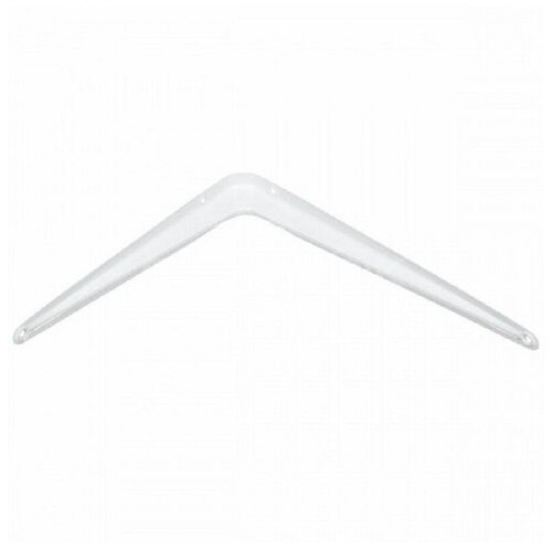 Кронштейн - крепежный уголок для полок усиленный 400х450 мм белый. 1 шт