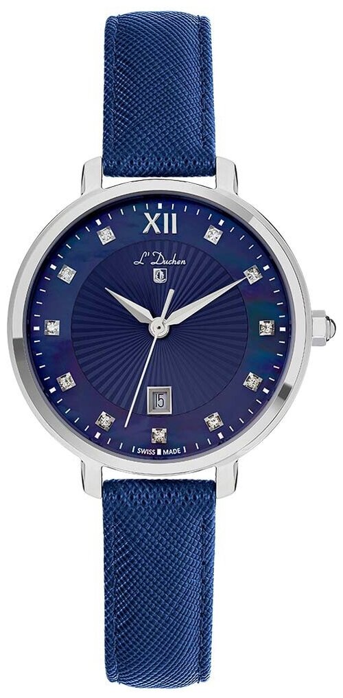 Наручные часы LDuchen Quartz, синий, серебряный