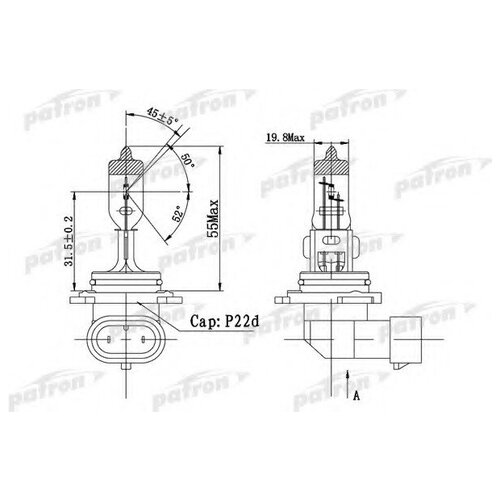 Лампа галогенная hb4 12v 51w p22d, patron, plhb4-12/51