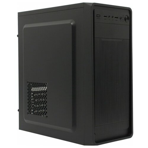 Корпус Miditower ExeGate XP-332 Black, ATX, (XP450, Black,120mm), 2*USB, Audio cbr корпус pcc atx e188 usb31 usb22 450w корпус atx miditower e188 с бп atx450 12ec 450w 120mm 1 usb 3 0 2 usb 2 0 hd audio mic black