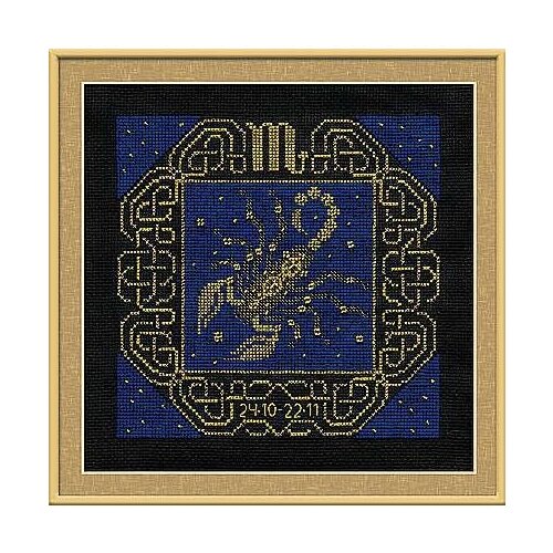 Риолис Набор для вышивания крестом Скорпион (1208), 1 шт., 25 х 25 см набор для вышивания крестом риолис скотч терьер 25 25см
