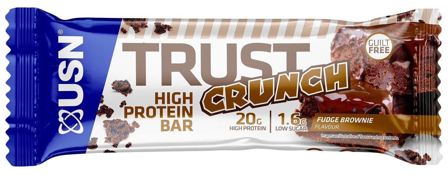 Протеиновый батончик USN Протеиновый батончик Trust Crunch Bar 60 гр 1 шт.