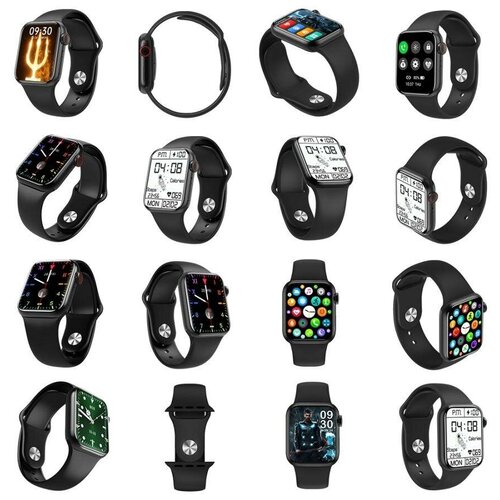 Умные смарт часы М26 pro 2021 черные 177-дюймовый HD-дисплей Беспроводная зарядка IOS ANDROIDмужчины женщины дети 4438411мм 232600₽