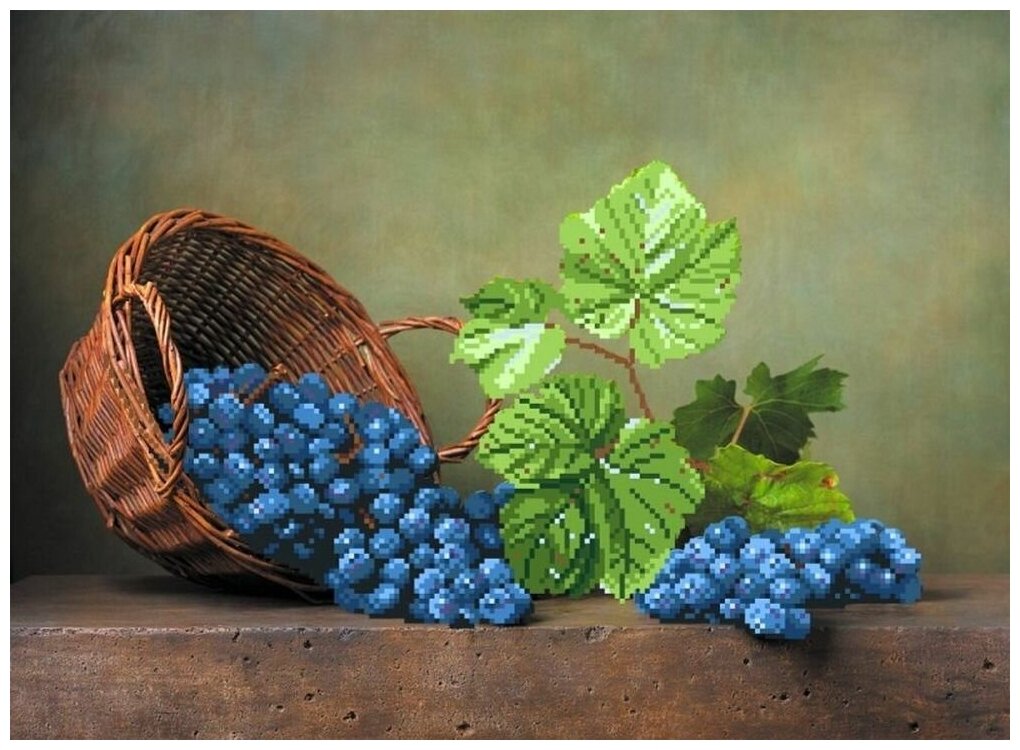 Рисунок на шелке Матренин Посад "Виноградная лоза", 37x49 см