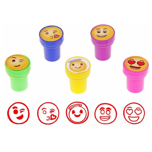 Печать цветная Смайлы 2 набор 5 шт 325₽