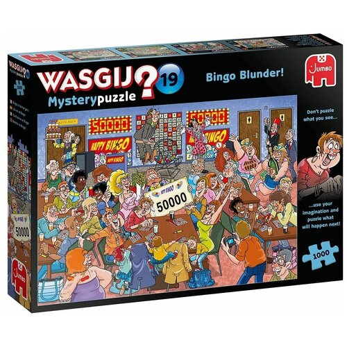 Пазл Jumbo 1000 деталей: Вазгич Тайна. Как выиграть в Бинго (Wasgij Mystery)