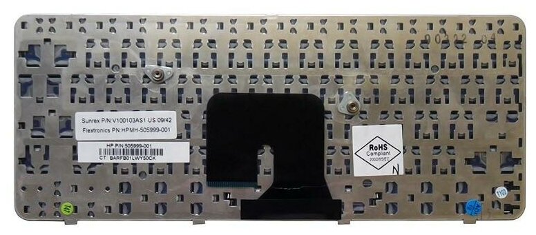 Клавиатура для ноутбука HP 512161-251 черная глянцевая