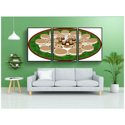 фото Набор модулных постеров для интерьера "buckeyes, конфеты, рождество" 60x90 см. в тубусе, без рамки lotsprints