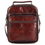 Сумка-планшет мужская, сумка мужская кожаная, сумки мужские из натуральной кожи, сумка вертикальная FUZHINIAO 7913-3 - изображение