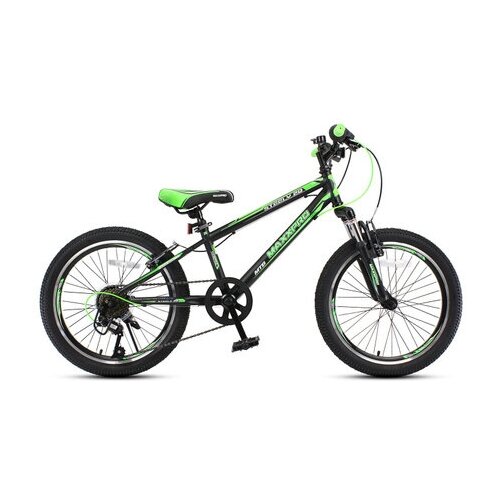 фото Велосипед горный хардтейл maxxpro steely 20" 10,5" черно-зеленый