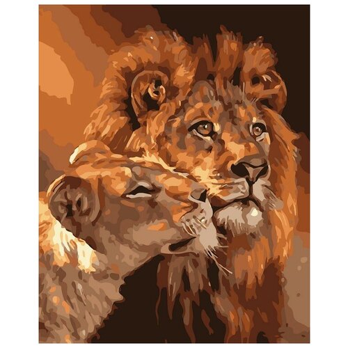 фото Интерьерная картина-обогреватель warmart "лев и львица" 100х60 см