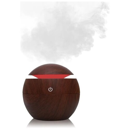 Аромадиффузор-ночник с подсветкой Ultrasonic Aroma Humidifier, темно-коричневый