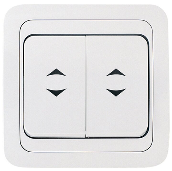 фото Макел Мимоза переключатель двухклавишный на 2 направления белый (12026) / MAKEL Mimoza 12026 переключатель двухклавишный на 2 направления белый