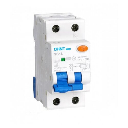 Выключатель автоматический дифференциального тока 1п+N C 25А 30мА тип AC 10кА NB1L (36мм) (R) | код 203109 | CHINT (1 шт.)