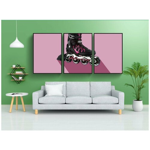 фото Набор модулных постеров для интерьера "встроенный скейт, виды спорта, подготовка" 60x90 см. в тубусе, без рамки lotsprints