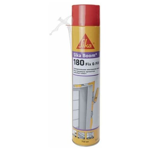 Пена монтажная бытовая с трубочкой универсальная Sika Boom - 180 Fix Fill 750мл 899₽