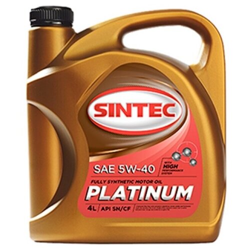 фото Моторное масло sintec platinum sae 5w-40 sn/cf 4л sintoil