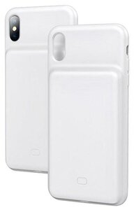 Чехол c АКБ для iPhone XS Max, Baseus Liquid Silica Gel Smart Power 4200mAh, Белый