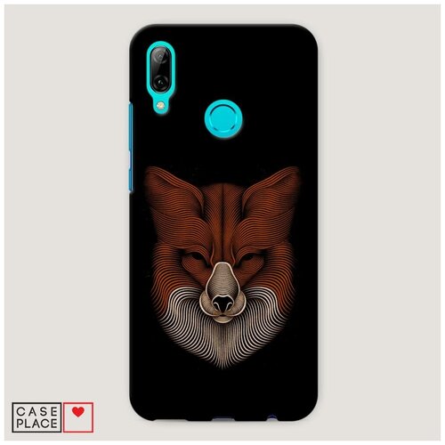 фото Чехол пластиковый huawei p smart 2019 лиса из мелких линий case place