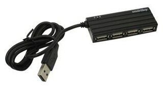 USB 2.0 Хаб Smartbuy 6810, 4 порта, черный (SBHA-6810-K)