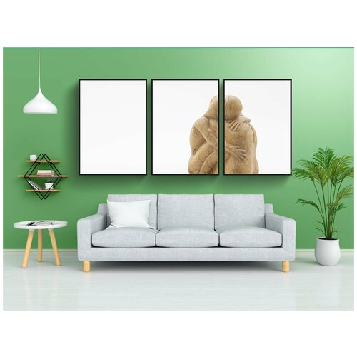 фото Набор модулных постеров для интерьера "мало, обнять, влюблена" 60x90 см. в тубусе, без рамки lotsprints