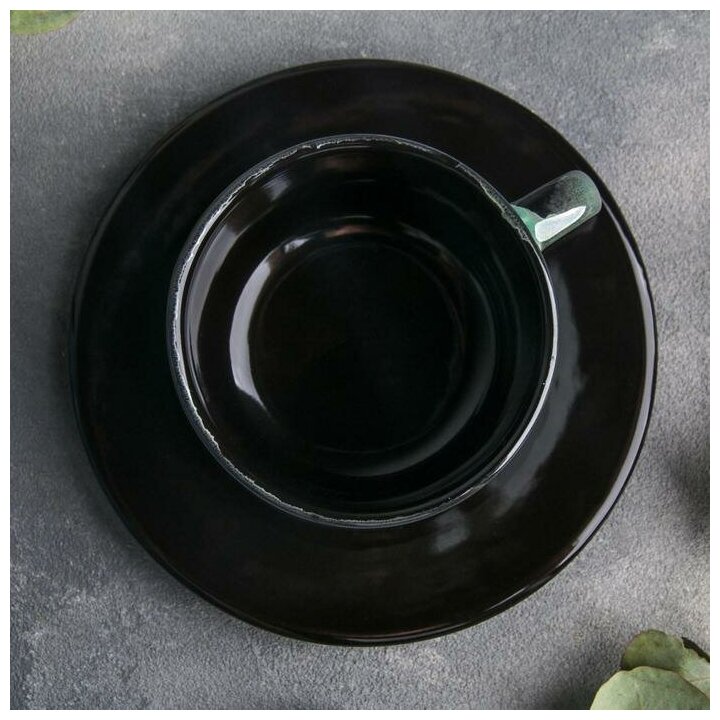 Чайная пара Verde notte, чашка 200 мл, блюдце d=15,5 см