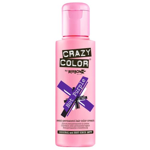 Crazy Color Краситель прямого действия Semi-Permanent Hair Color Cream, 62 hot purple, 100 мл