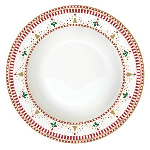 фото Тарелка суповая "щелкунчик", диаметр 21,5 см, материал фарфор, easy life, el-r0943_nutc