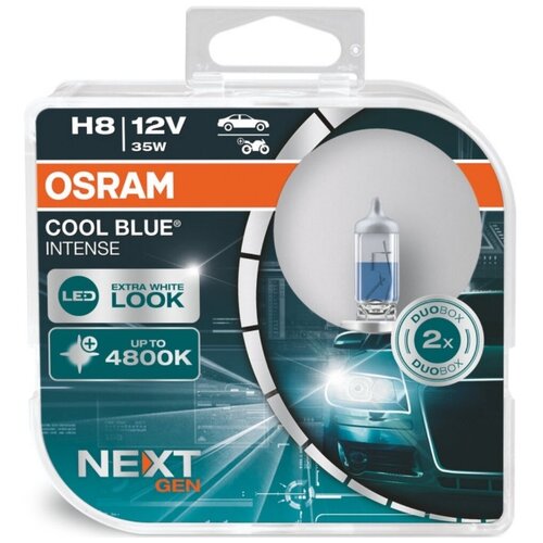 Лампа H8 35w 12v Cool Blue Intense (Next Generation) 5000k, Двойная Коробка Osram арт. 64212CBN-HCB