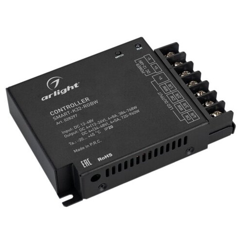 Контроллер SMART-K32-RGBW (12-48V, 4x8A, 2.4G) (ARL, IP20 Металл, 5 лет) контроллер для светодиодной ленты elektrostandard 12 24v 4690389179921