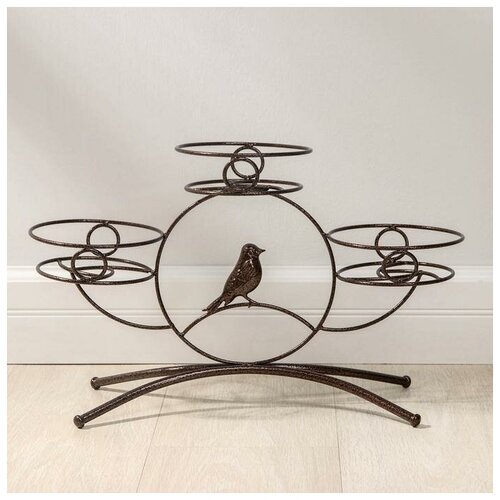 фото Подставка для цветов "камелия 3", цвет медный антик зми