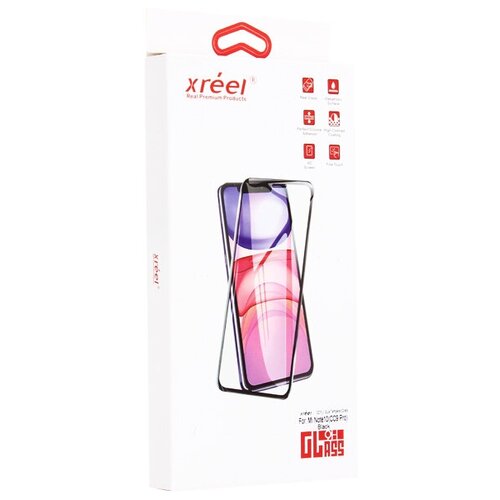 Стекло защитное для Xiaomi Mi Note 10/ Mi Note 10 Lite/ Mi Note 10 Pro с закругленными краями Xreel 3D (полноклейкое) Черное