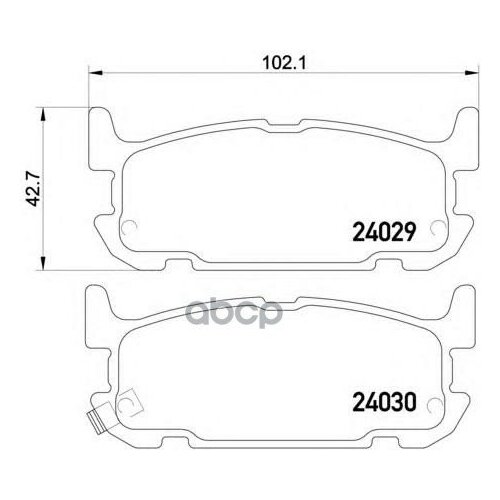 MDB2575 MINTEX Колодки тормозные дисковые задн. MX-5 Mk II (NB) MX-5 II (NB)